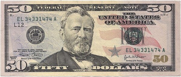 Counterfeit 50 USD bills